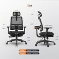 thumbnail image 2 of Newtral MagicH-BP Ergonomic Chair with Footrest - Home Office Desk Chair with Auto-Following Lumbar Support, 4D Armrest, Seat Depth & Height Adjustable, 96°-136° Reclines, 2 of 7