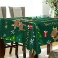 thumbnail image 3 of Dreamtimes Christmas Tree Tablecloth, Waterproof Washable Polyester Square Table Cover, Durable Tablecloth for Kitchen Dining Table Party Decor, 54"x72", 3 of 7