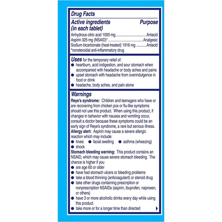 Antacid Alka-Seltzer 325 mg Tablet