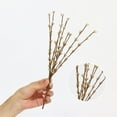 thumbnail image 4 of 6pcs Christmas Branches Artificial Flowers Picks Gold Color Beautiful Home Decor, 4 of 10