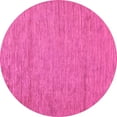thumbnail image 1 of Ahgly Company Indoor Round Abstract Pink Modern Area Rugs, 8' Round, 1 of 4