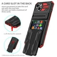 thumbnail image 2 of Cutyskin iPhone 15 Plus Armor Case with Hidden Card Holder Detachable Wallet Cover, Built-in Kickstand, Camera Lens Protection, Tough Rugged Shockproof Phone Case for iPhone 15 Plus, Red, 2 of 9