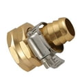 2 Pack 3/4 Inch Brass Thread Garden Hose Connector Hose Mender End