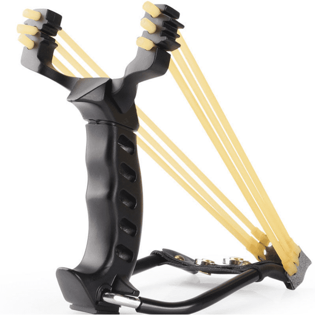 Tirachinas con reposamuñecas para exteriores, tirachinas de caza de Metal completo, tirachinas grande resistente para pesca y lanzamiento oso de fresa Hogar