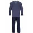 thumbnail image 2 of hajo traje de ocio para hombre, conjunto de 2 piezas - confort climático, chaqueta y pantalón, mezcla de algodón Azul 2XL (XX-Large), 2 of 3