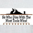 thumbnail image 3 of CafePress - Dies With Most Tools Ash Grey T Shirt - Men's Classic Graphic T-Shirt, 3 of 4