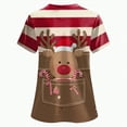 thumbnail image 4 of Towmus Christmas Scrub Tops Women Plus Size Scrub Shirt Nurse Uniforms Xmas Print V-Neck Tunic Tops with Pockets S-3XL, 4 of 5