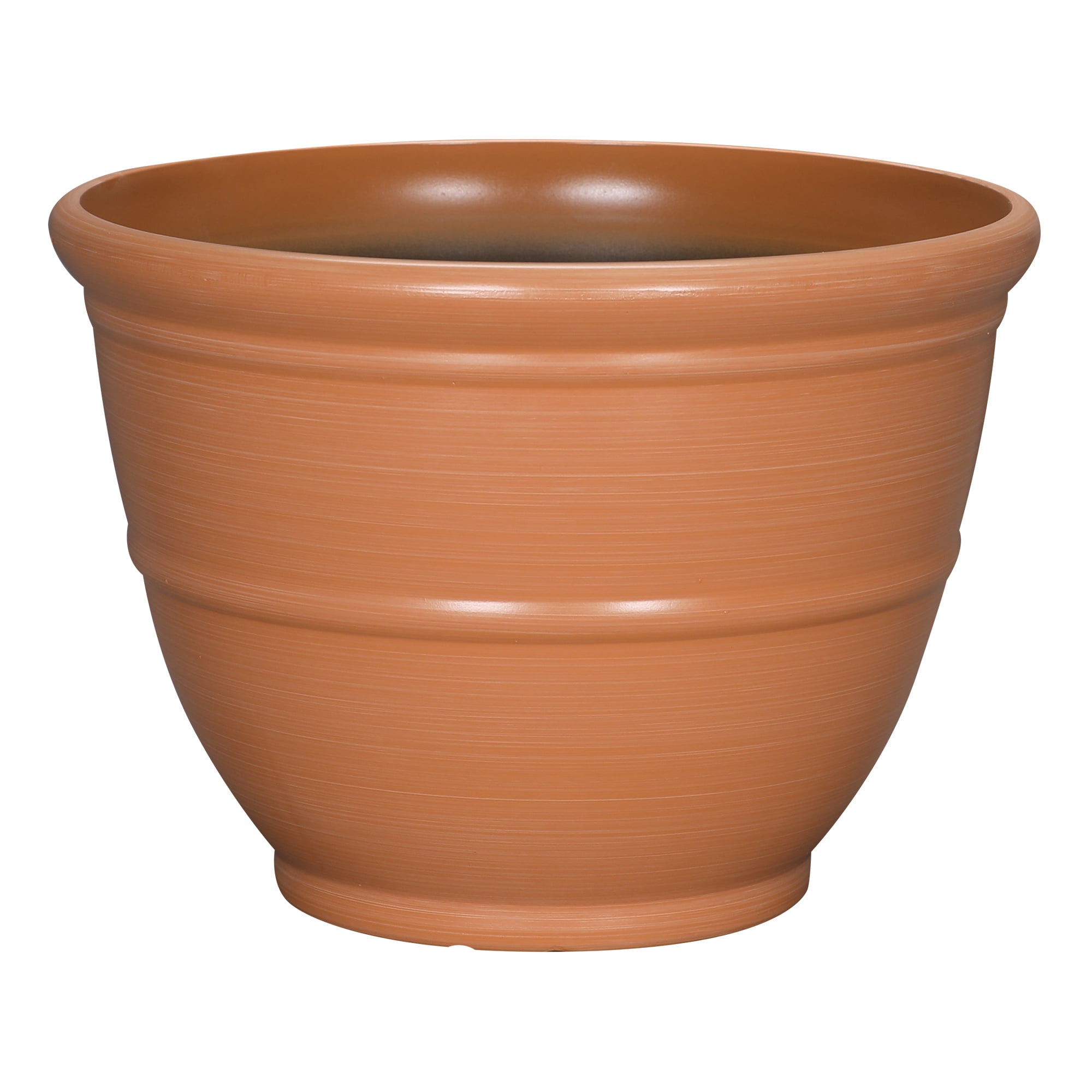 Mainstays Ferenza Orange Recycled Resin Planter, 14IN L x 14in W x 10in