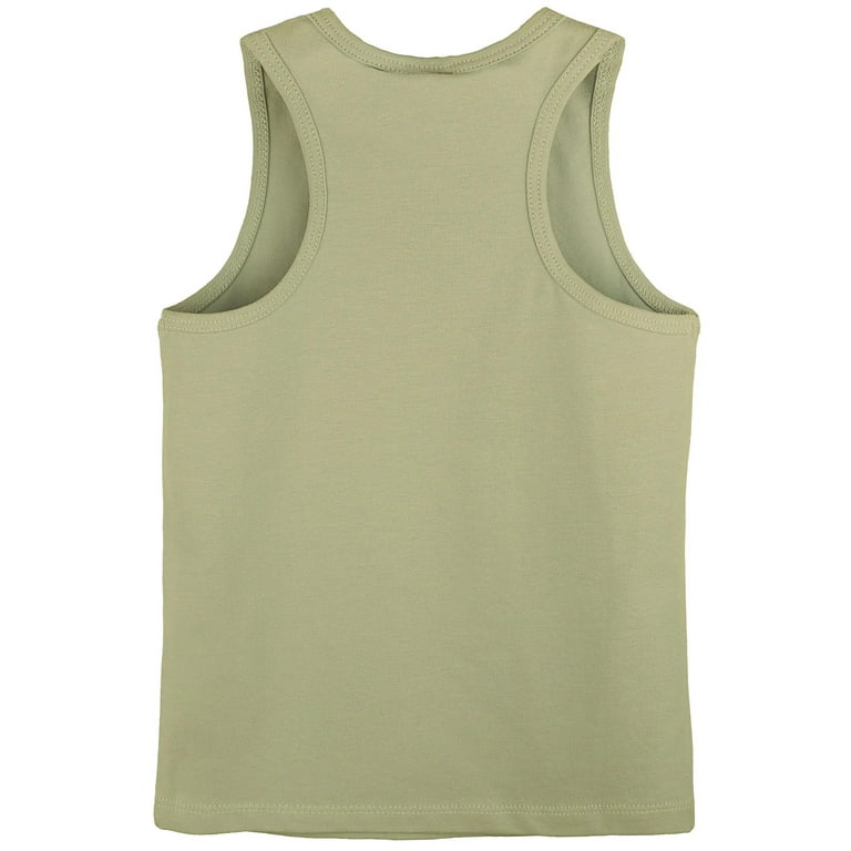 Lilax Girls' Racerback Tank Top Olive Green 2 Years