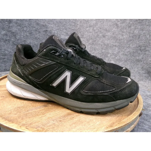 New Balance Mens 990V5 Made in USA Black Suede M990BK5 Sneaker Shoes Size 10 D
