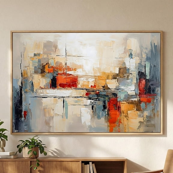 Modern Neutral Abstract Wall Art Print
