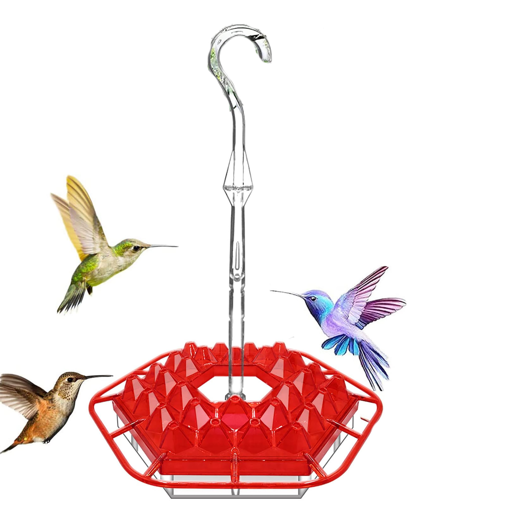 MUMTOP Small Bird Bath Birdfeeder for Garden Outdoor Yard Hummingbird,Red