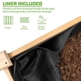 thumbnail image 4 of Yacona 48" x 24" x 31" Wooden Planter Box, Outdoor Raised Garden Bed with Legs, for Herbs Flowers Vegetables, 4 of 10