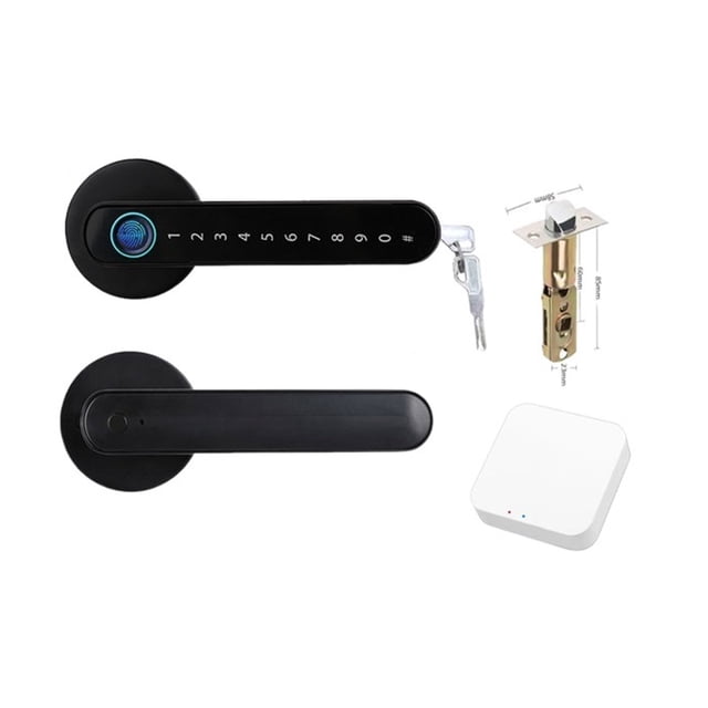Door Lock, Tuya Biometric Fingerprint Smart Door Lock Password Electronic Digital Lock Keyless Entry Door Knobs Lock For Bedroom Home ,Easy to Install