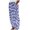 A-Dark Blue91, variant on Yuanlong Women Pants Stylish Fashion Straight Wide Elastic Waist Striped Side Button Loose Pant Daily Bottom Casual Trouser