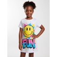 thumbnail image 4 of Trendy Chic Girls Short Sleeve Dress Casual Dress Casual Fit Basic Design for Kids Girls Age 5-13, 4 of 6
