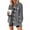 Gray, variant on Herrnalise Womens Shackets Waffle Knit Casual Jackets Button Down Flannel Shirts Trendy Tops Fall Clothes 2024 Fashion Outfits Khaki,XXL