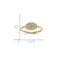 thumbnail image 5 of Solid 14k Yellow Gold Diamond Cluster Oval Ring Band Size 7.5 (.224 cttw.), 5 of 6