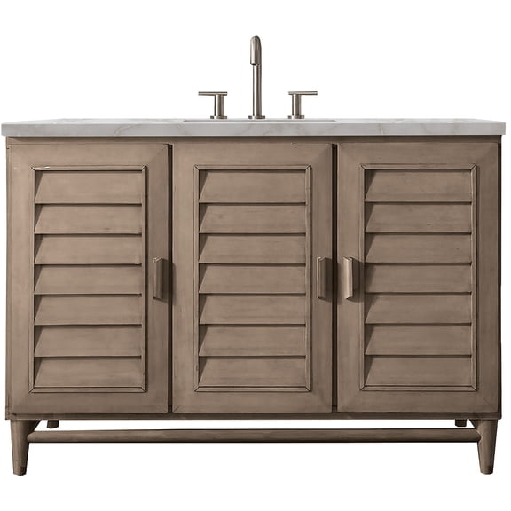 James Martin Vanities 620-V48-WW-FVSL Portland 48" Free Standing Single Basin Birch Wood