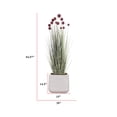 thumbnail image 3 of Artificial red Pampas Grass | 54.57” Tall faux grass in a beige planter| Home Decor By Vintage Home, 3 of 9