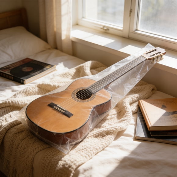 PTOOTP 3Ud Funda Impermeable Y Anti Polvo Para Guitarra Acústica Transparente