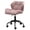Mauve, variant on Yellow Velvet Office Chair with Diamond Tufted Back, 360-Degree Swivel Adjustable Height for Home Office Desk