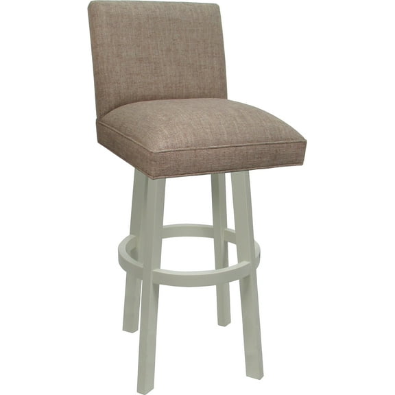 Swivel Wood Bar Stool Sommerville 30" Seat - Basin Beige - White