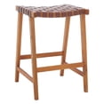 thumbnail image 5 of SAFAVIEH Abreu Rectangle Backless Counter Stool, Cognac/Nautral, 5 of 11