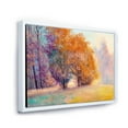 thumbnail image 3 of Designart 'Autumn Forest Orange Leaves Landscape' Lake House Framed Canvas Wall Art Print, 3 of 5