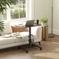 thumbnail image 2 of HOMCOM Bureau Debout Mobile Table au-Dessus du Lit avec Roues, Brun Rustique, 2 of 10