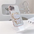 thumbnail image 1 of Hello Kitty-funda plegable para teléfono móvil, carcasa a prueba de golpes con espejo chapado, para IPhone 14, 13, 12, 11 Pro Max, 7, 8 Plus, 1 of 4