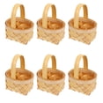 thumbnail image 1 of 6pcs Decorative Wooden Woven Basket Portable Basket Multi-purpose Baskets, 1 of 7