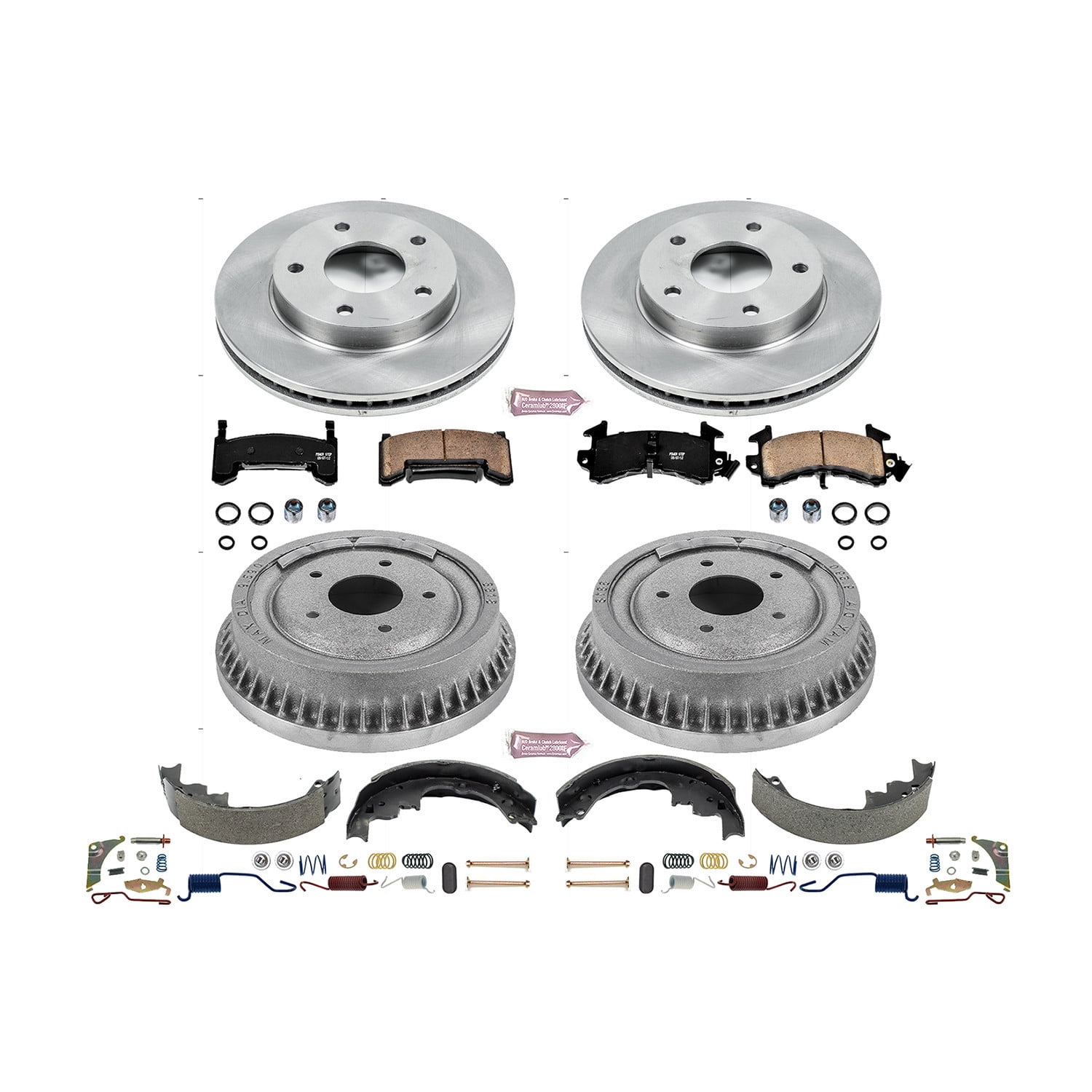 Power Stop Front and Rear Stock Replacement Drum and Shoe Kit KOE15052DK