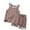 Khaki, variant on RTKFRFLM Boys 2 Piece Green Tank Top Matching Shorts Set Kids Summer Outfit