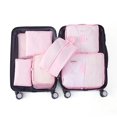 thumbnail image 1 of 7pcs Travel Storage Bag Multifunctional Suitcase Clothes Packing Bag For OutdoorLight Pink, 1 of 4