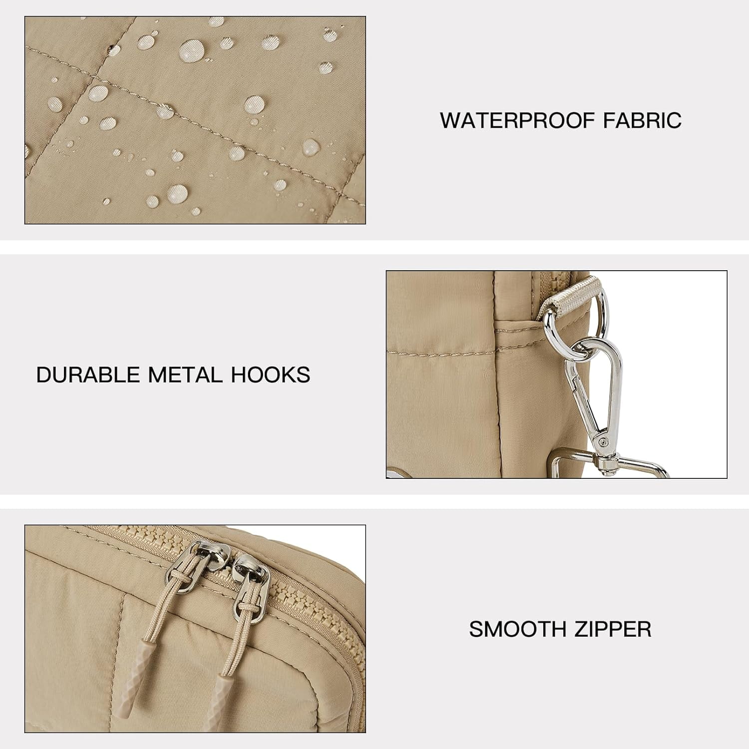 Crossbody Bags for Women Crossbody Purse with Guitar Strap Lightweight Puffer Shoulder Bag for Travel