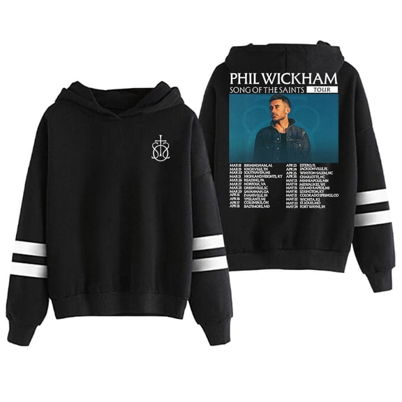 Phil Wickham Song Of The Saints Tour Hoodie Pocketless Parallel Bars Sleeve Women Men Hooded Sweatshirt