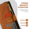 thumbnail image 6 of Compatible with Samsung Galaxy Z Fold 7 Wallet Case,[Kickstand] [Wrist Strap] [Card Holder Slots] TPU Interior Protective PU Leather Folio Flip Cover for Samsung Galaxy Z Fold 7 5G, Brown, 6 of 7