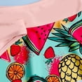thumbnail image 5 of BOBOGOJP Girls' 3 Piece Set Solid Color Bikini Swimsuit Cute Ruched Bathing Suit with Beach Short (Pink,2-3 Years), 5 of 5