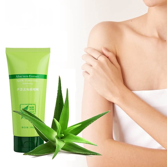 PiGOGI Aloe Exfoliating Gel, Deeply Cleanses Face and Body, 200ml, Gentle Exfoliation, for Sensitive Skin