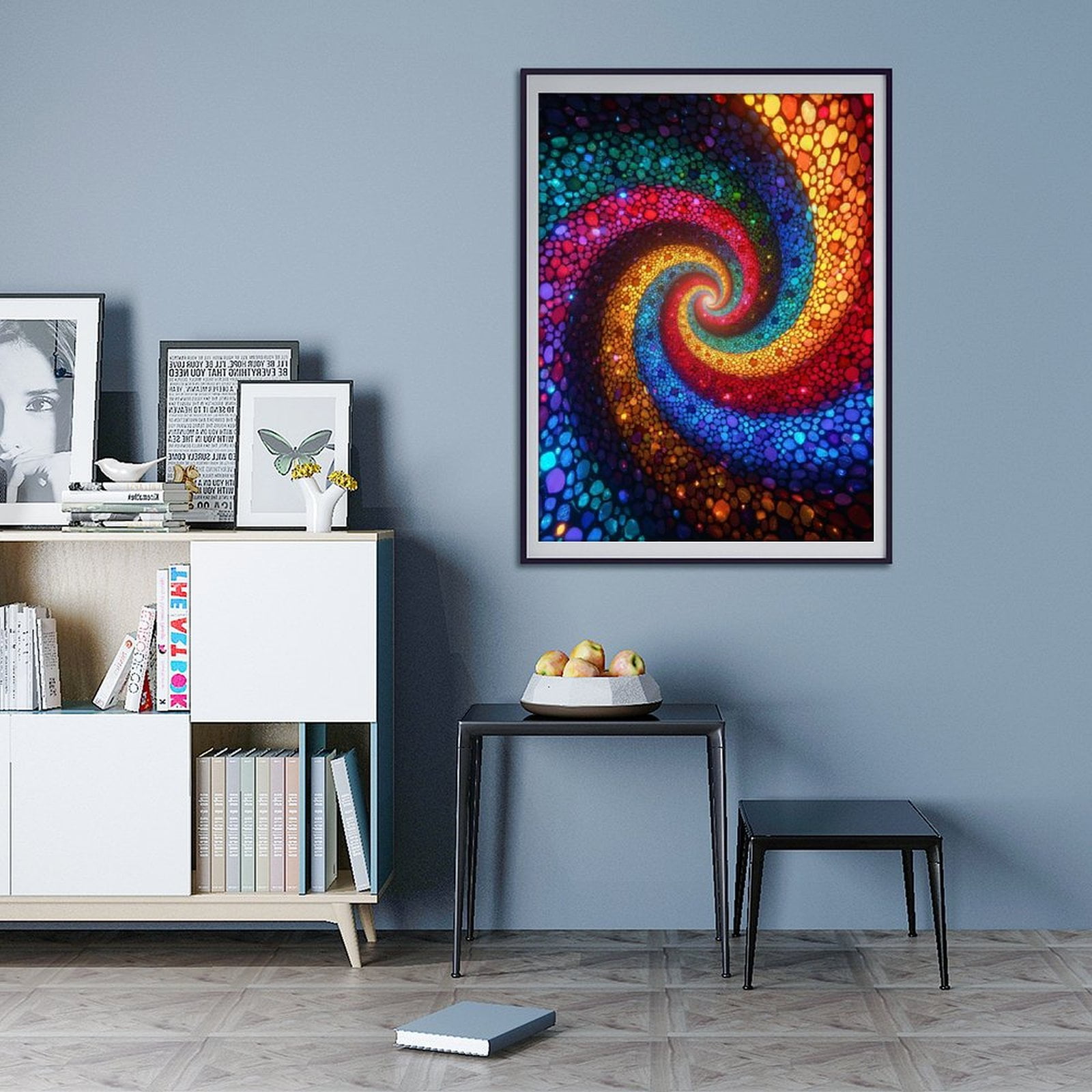 Diamond Art Kit for Adults, Colorful Spiral Mosaic Art Diamond Painting for Adults Beginners, 5D DIY Diamond Art Painting Kits, Colorful Diamond Painting Craft for Home Decor 12x16