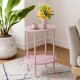 thumbnail image 3 of Mesa auxiliar DGSANDGO pequeña redonda con almacenamiento rosa, 3 of 8
