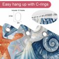 thumbnail image 5 of Summer Ocean Seashell Shower Curtains for Bathroom, Nautical Sea Watercolor Blue Starfish Coral Plaid Washable Fabric Shower Curtain with Hooks Waterproof Bathroom Decor Sets, 36 x 78 Inches, 5 of 9
