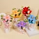 thumbnail image 2 of Ramo de flores de ganchillo hecho a mano, ramo de punto artificial, girasol falso, clavel, tulipán, flores de hojaldre, regalos para madre, esposa en cumpleaños, aniversario, 2 of 7