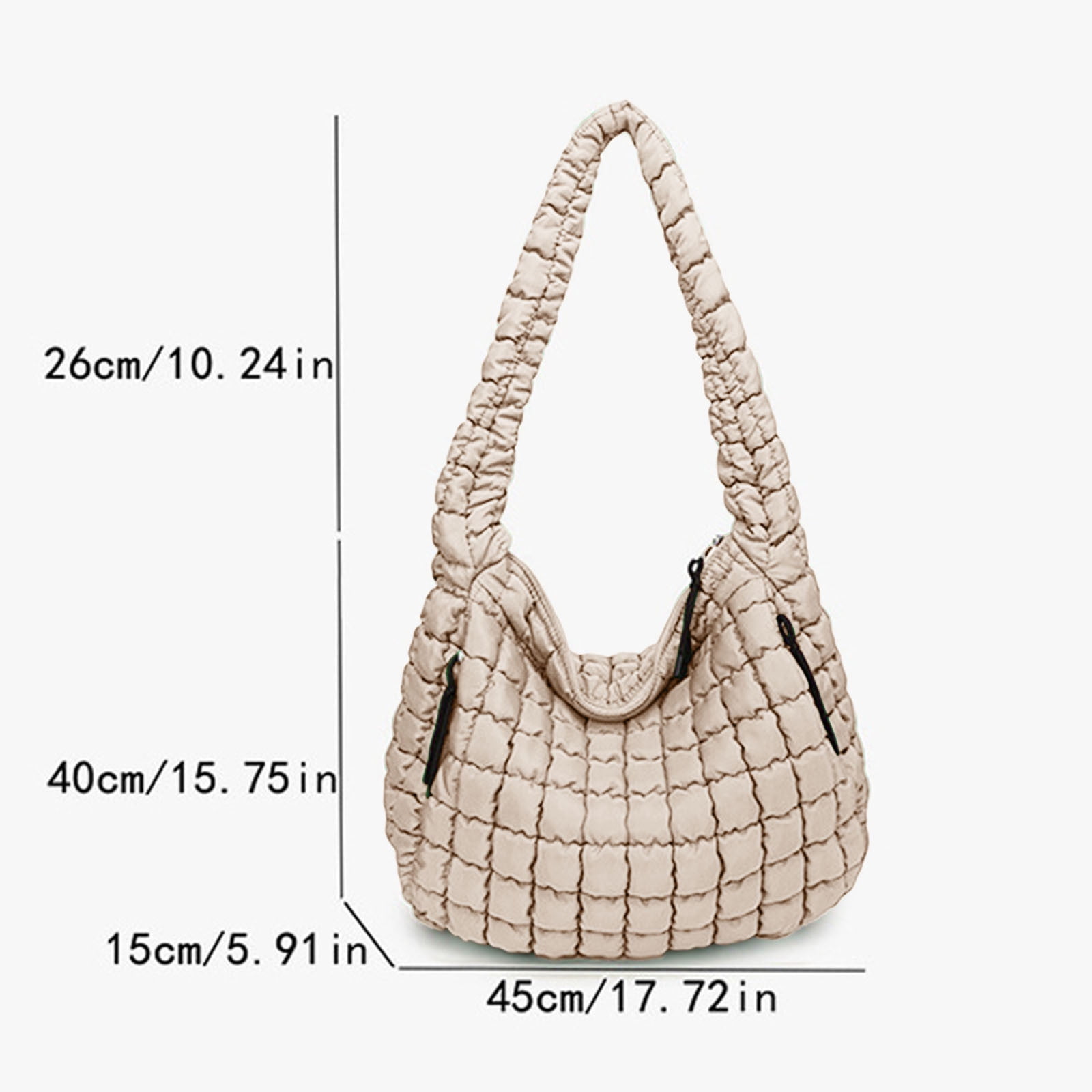 HaoXianJian Bags for Women Padded Tote Quilted Puffer Tote Bag Winter Down Cotton Soft Large Shoulder Bag