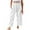 White, variant on FNFYFH Clearance Women's Lightweight Linen Cotton Trousers Casual Loose Fit Long Pants