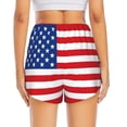 thumbnail image 3 of Picia America Flags3 Pattern Women's 2 in 1 Athletic Running Shorts High Waisted Workout Casual Gym Sweat Shorts with Comfy Liner Zipper Pockets-XX-Large, 3 of 9