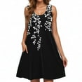 thumbnail image 4 of Ovzne Robes d'Été pour Femmes 2025 Robe Femme Décontractée Ample d'Été Robe Imprimée Sans Manches Col en V Ensemble Haut/chemise Robe de Vacances Imprimée Liquidation, 4 of 7