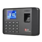 Intelligent Biometric Fingerprint Password Attendance Machine Time Clock Employee Checking-in Recorder 2.4 inch LCD Screen Voice Prompt 11 Languages Time Attendance Machine