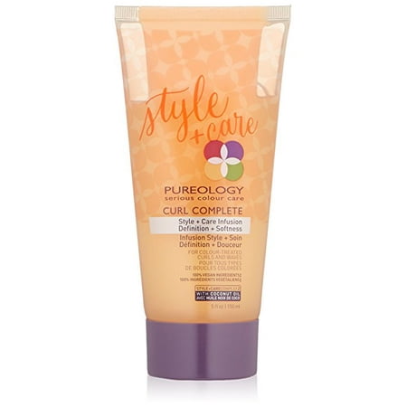 ($35 Value) Pureology Curl Complete Style Plus Care Infusion Cream Hair Gel, 5 Oz